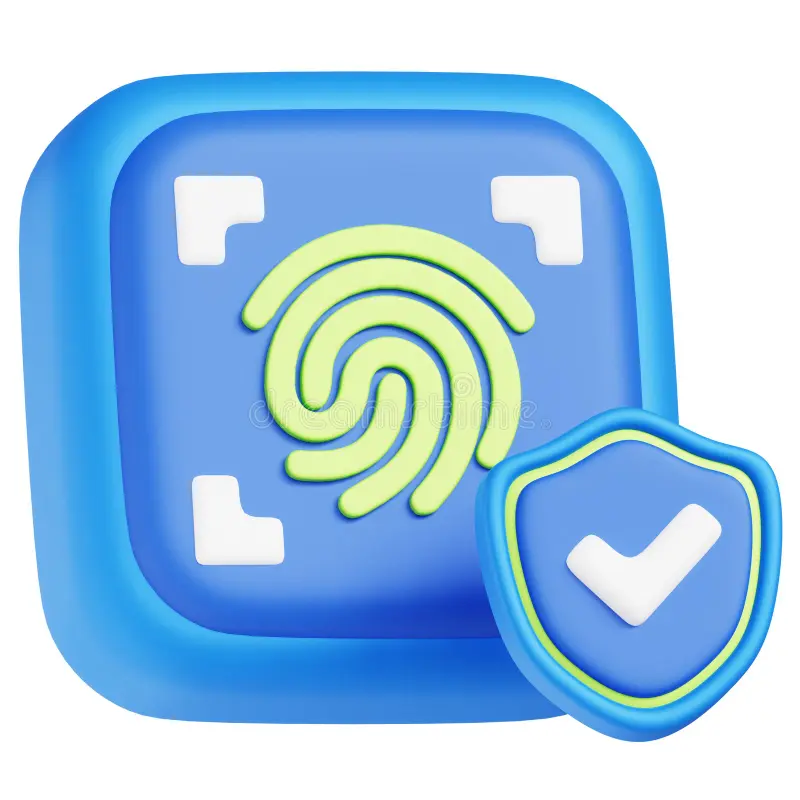 Biometric authentication 3d icon